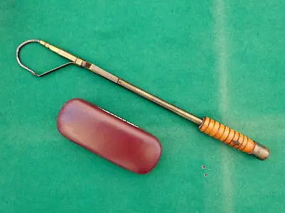 Vintage Small Size Brass (3 Draw) Telescopic Gaff. +belt Clip & Point Protector. • $30.95