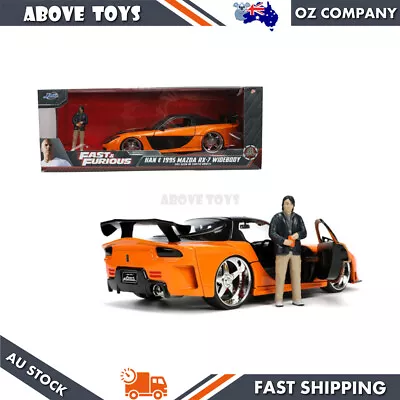 Jada 1:24 Scale Fast & Furious 1997 Mazda RX7 With Han Diecast Model Collectible • $59.39