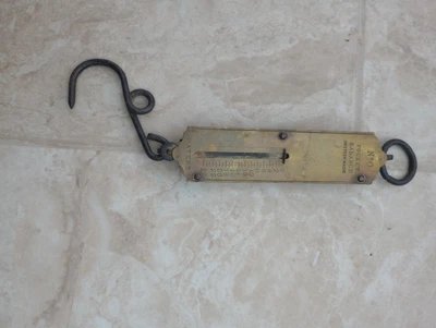 £10 • Buy VINTAGE  POCKET SPRING  SCALES MADE IN ENGLAND TO WEIGH 24 Lb