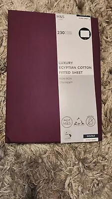 Marks And Spencer Luxury Egyptian Cotton Fitted Sheetsize Double • £19.99