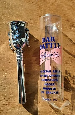 Vintage Tempro Metal Bar Rattle For Grown-Ups  Barware Tool Set AM/PM Unused • $19.95