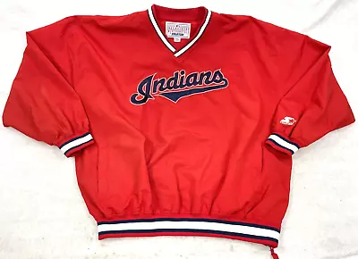 Cleveland Indians Vintage Majestic Pullover Jacket Men's XXL 2XL Guardians MLB • $39.99