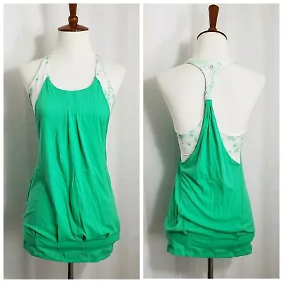 $28.04 • Buy LULULEMON PRACTICE FREELY TANK TOP Green & Floral Size 6