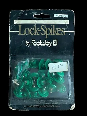 Vintage Footjoy Lock-Spikes Women’s Green Made In USA New In Package Deloris • $12.50