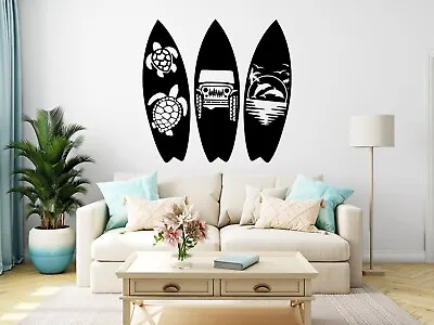 £16.99 • Buy Surfboard Sticker Wall Summer Beach Art Living Room Bedroom Décor Decal Vinyl 