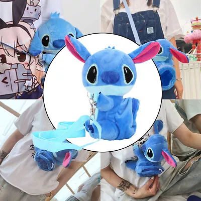 Lilo Stitch Crossbody Bag Plush Shoulder Messenger Handbag Phone Fluffy Tote • £5.89