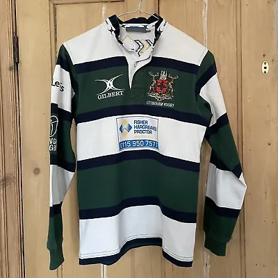 Nottingham Rugby Union Shirt Cotton Oxford Stripe Youth Kids SB Green RFC • £29.95