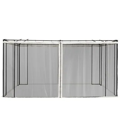 Outsunny 352 X 207cm Universal Replacement Gazebo Mesh Netting Screen Walls • £45.99