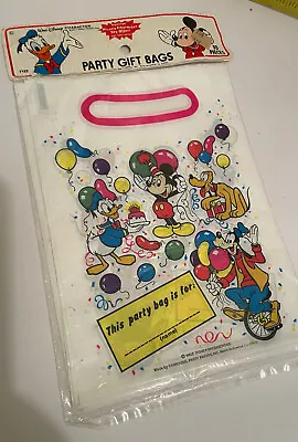 Vintage Disney Donald Mickey Pluto Goofy Loot Bags Birthday Party Bags 10 Count • $9.99