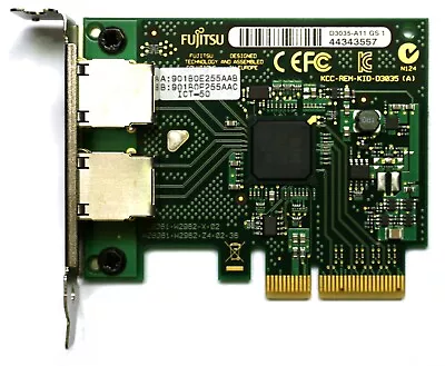 Fujitsu (D3035-A11) Intel I350-T2 Dual Port - 1GbE RJ45 LP PCIe-x4 NIC • £34