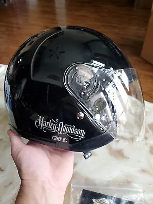 Vintage - Harley Davidson USA Dazzle Open Face Motorcycle Helmet DOT Size - XS • $70