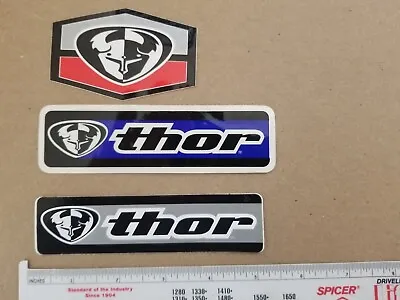 3 THOR Stickers Decals Motocross Mx Sx Vintage AHRMA Supercross GNCC MOTO-X AMA  • $5