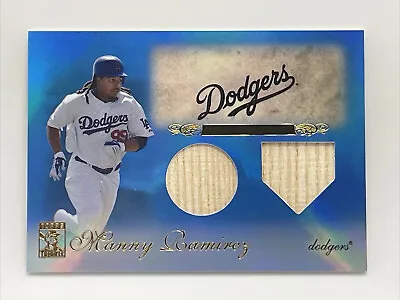 2009 Topps Tribute Blue #36 Manny Ramirez LA Dodgers Dual Bat 45/75 • $14.99
