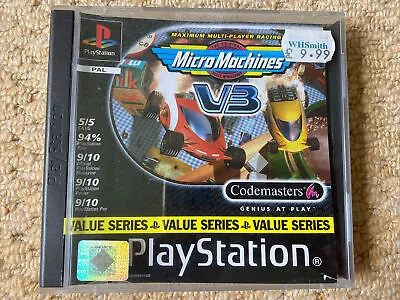 Micro Machines V3 Sony Playstation 1 Game Complete Gd. • £6.99