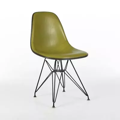 Miller Vintage Eames Chair Green Herman Original Upholstered DSR Side Shell • £395