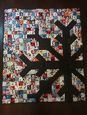 Handmade Snowflake Quilt Made With Mickey Mouse Licensed Fabric • $75.99