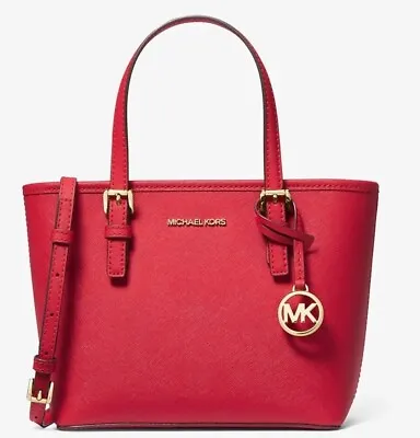 MICHAEL KORS Jet Set Travel Extra-Small Saffiano Leather Top-Zip Tote Bag • $99.99