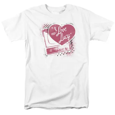 I Love Lucy Spray Paint Heart T Shirt Licensed TV Show Tee White • $17.49