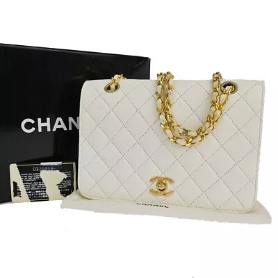 CHANEL CC Matelasse Full Flap Chain Shoulder Bag Leather WE GHW Vintage 617RJ464 • $1730