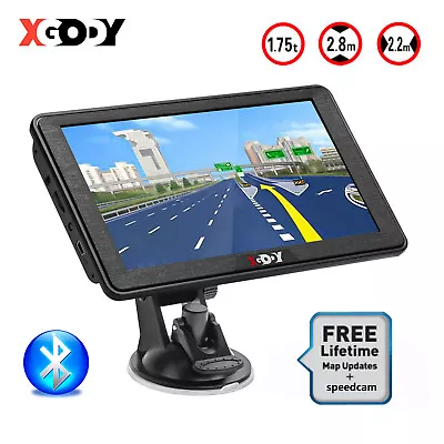 XGODY 7'' HGV LGV Lorry SAT NAV Truck Car Bus Taxi GPS Navigation HD Navigator • £56.99