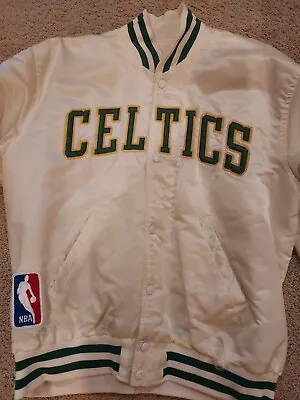 Boston Celtics 1980s Starter White Satin Jacket. L. Couple Small Tears. As Is. • $150