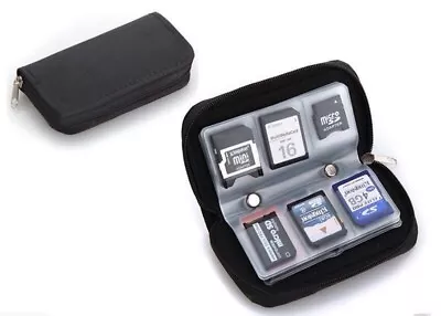 Memory Card Case Wallet 22 Micro SD SDHC CF SM Protective Storage Holder Pouch  • £5.85