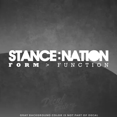 Stancenation Stance Nation Vinyl Decal Car Window Sticker Car JDM Euro Tuner V2 • $2.99