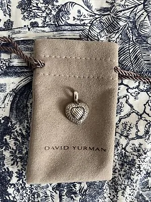 David Yurman Sterling Silver Diamond Pave Heart Pendant  • $495