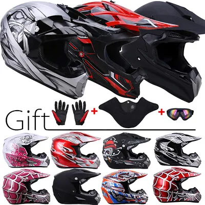 Adult Youth MX BMX Helmet Motorcycle ATV Dirt Bike Off Road Motocross DOT S-XXL • $44.64