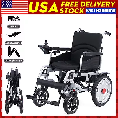 500W Dual Motor Folding Electric Wheelchair Mobility Aid Motorized Wheel Chair • $454.09