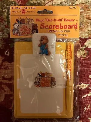 Vintage Get Along Gang Scoreboard Bingo Beaver Memo Set American Greetings 1984 • $12.95