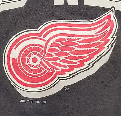 D's TEES VINTAGE 1992  DETROIT RED WINGS  T-Shirt Size:Lrg • $12.99