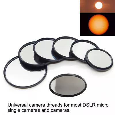 Camera Lens End UV Filter Cover Solar Film For Annular Solar Eclipse Sunspot • $16.88