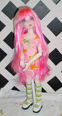 Doll Wig Monique Gold Adorabel  Pixie  Size 7/8 In PINK (with Bangs) • $30