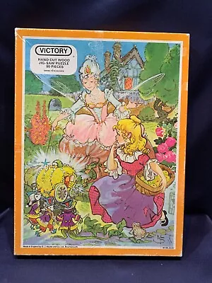 C1980 Victory Wooden Jigsaw Puzzle Cinderella 80pc Original Box • $29.99