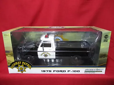 1:18 1975 Ford F-100 California Highway Patrol Police Model Car CHP Pickup Truck • $209.99