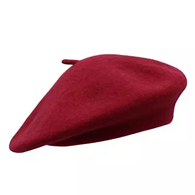  Wool French Beret Hat For Women One Size Burgundy • $20.23