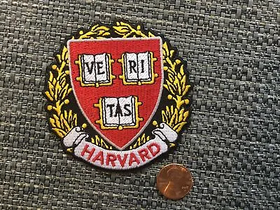 Harvard University Vintage Embroidered Iron On Patch 3  X 3” A1 • $6.95