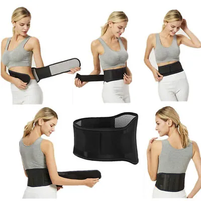 Back Support Brace Belt Lumbar Lower Waist Magnetic Pain Relief Man Woman Adjust • $8.99