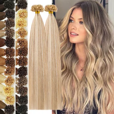 CLEARANCE 200S THICK Nail U Tip Human Remy Hair Extensions Pre Bonded Keratin 1G • £31.72