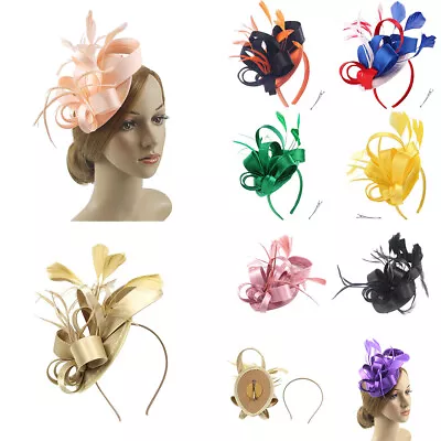 Bridal Women Hair Clip Headband Mini Top Hat Wedding Fascinator Royal Ascot Race • £6.89