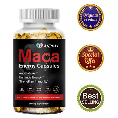 Maca Root Capsules Sexual Health Improve Male Energy Promote Endurance Pills • $12.99