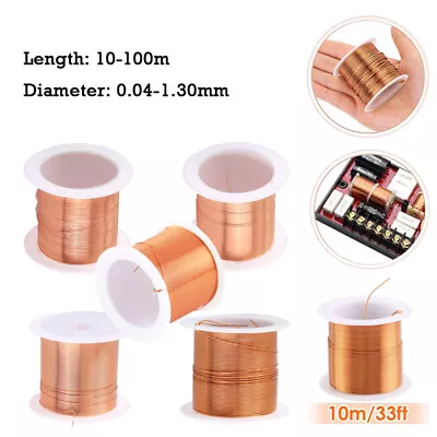 0.04-1.3mm Copperr Lacquer Wire Cable Copperr Wire Magnet Wire Enameled Copperr • $5.81