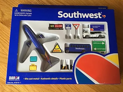 Southwest Airlines AIRPORT PLAY SET & Model Aircraft New South West Air NEW Liv • $29.04