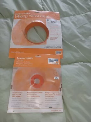 Schluter KERDI Pipe Seal 3/4 And Mixing Valve Seal  4-1/2  Pack Of 2 Pieces Lot  • $11.99