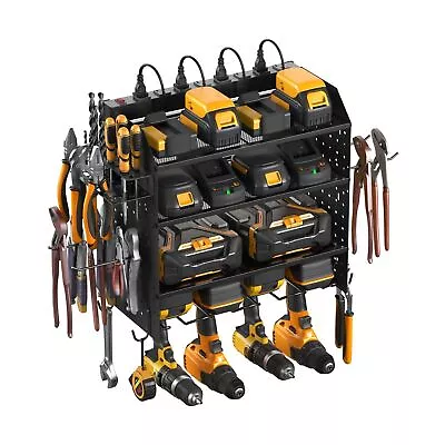 CCCEI Modular Pegboard Rack Power Tool Organizer With Charging Station. 4 Lay... • $111.63