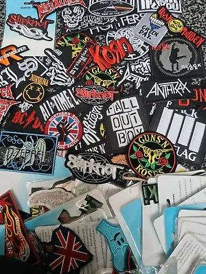 £28 • Buy Rock Band Iron On Patches 30 Patches Joblot All Rock Bands