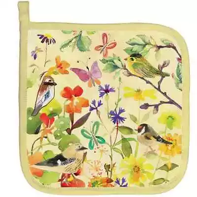 Michel Design Works Quilted Potholder  Birds And Butterflies -  NEW • $14.99