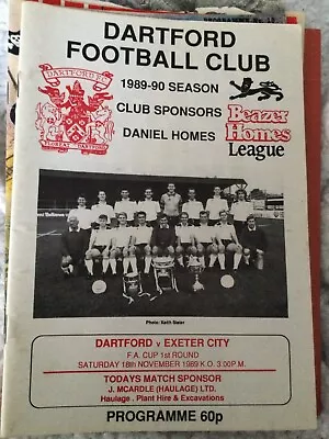 1989/90 Dartford V Exeter City FAC • £0.99