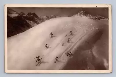 Mickey Mouses Skiing In Italian Alps RPPC Strange Antique Disney Photo Turin 20s • $49.99